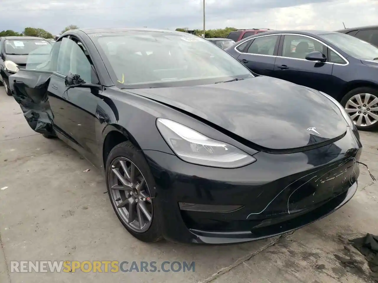 1 Photograph of a damaged car 5YJ3E1EA1MF088960 TESLA MODEL 3 2021