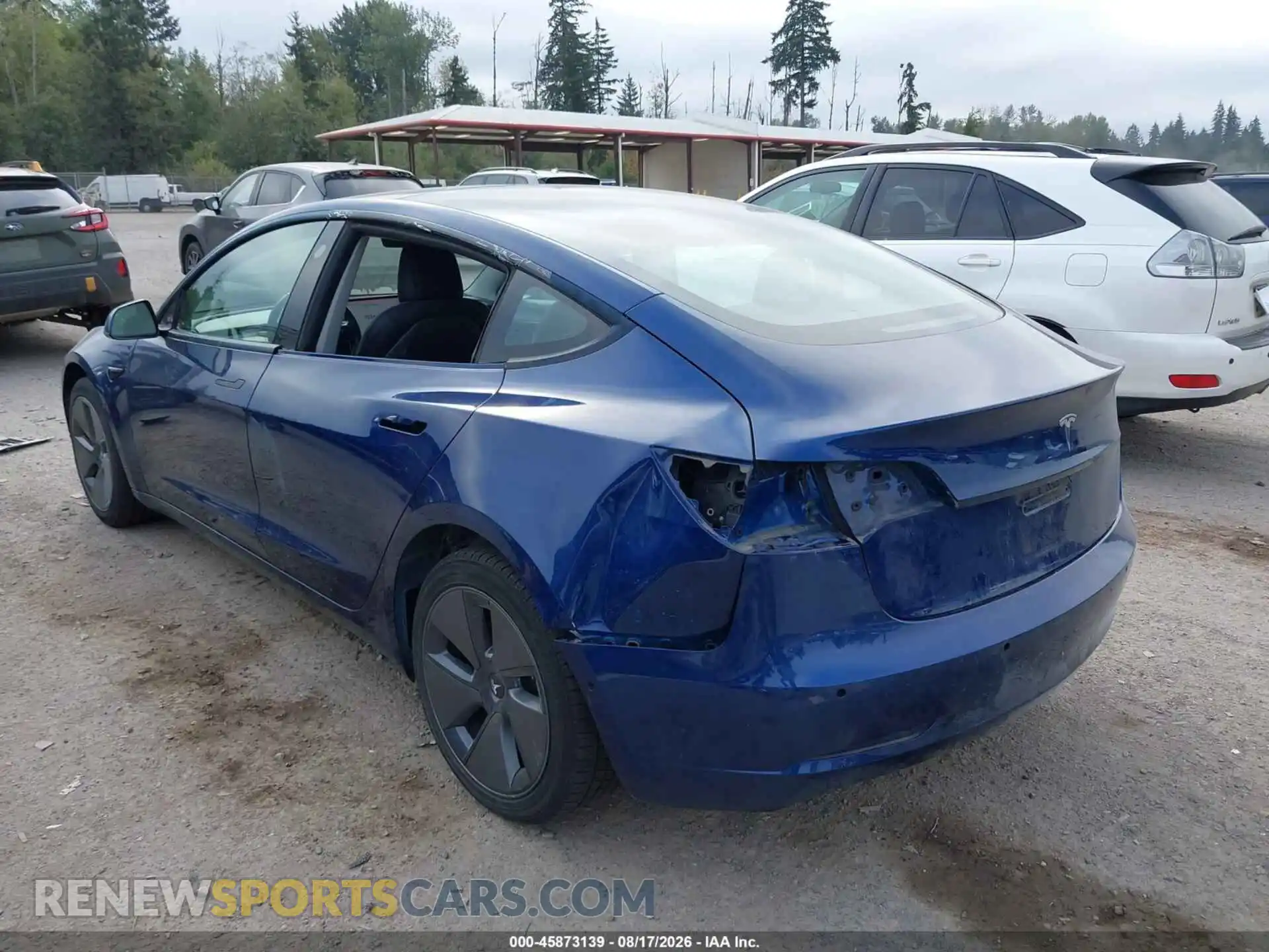 3 fotografías del automóvil dañado 5YJ3E1EA1MF091616 TESLA MODEL 3 2021