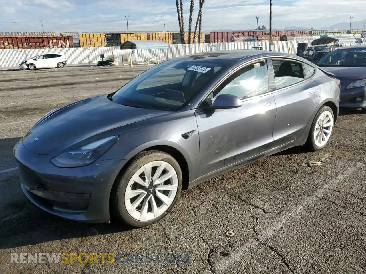 1 Photograph of a damaged car 5YJ3E1EA1MF096587 TESLA MODEL 3 2021