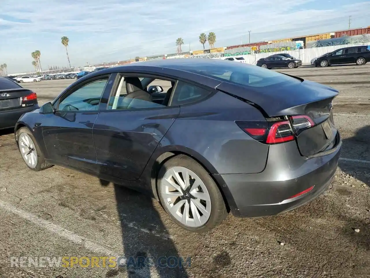 2 Photograph of a damaged car 5YJ3E1EA1MF096587 TESLA MODEL 3 2021
