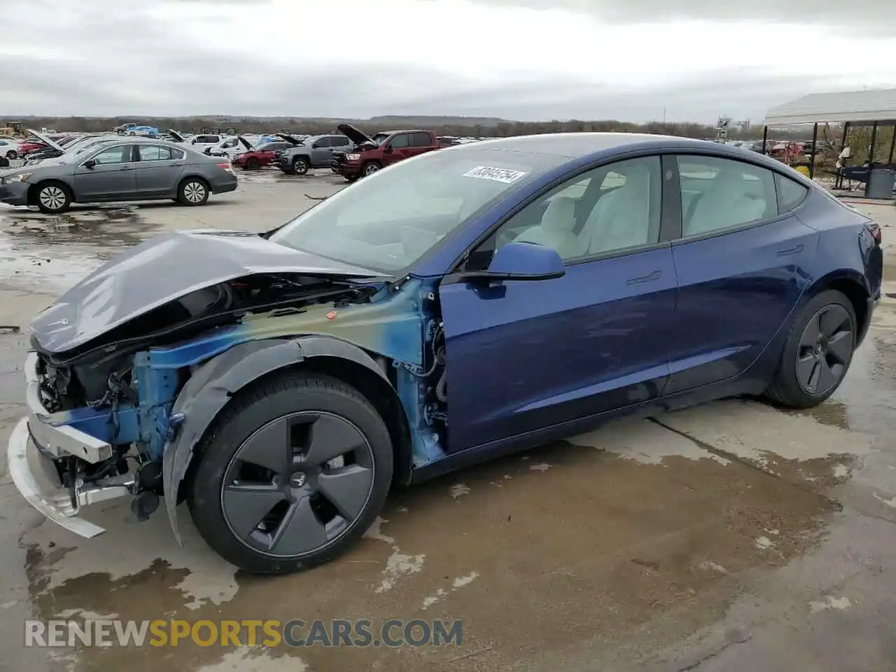 1 Photograph of a damaged car 5YJ3E1EA1MF848370 TESLA MODEL 3 2021