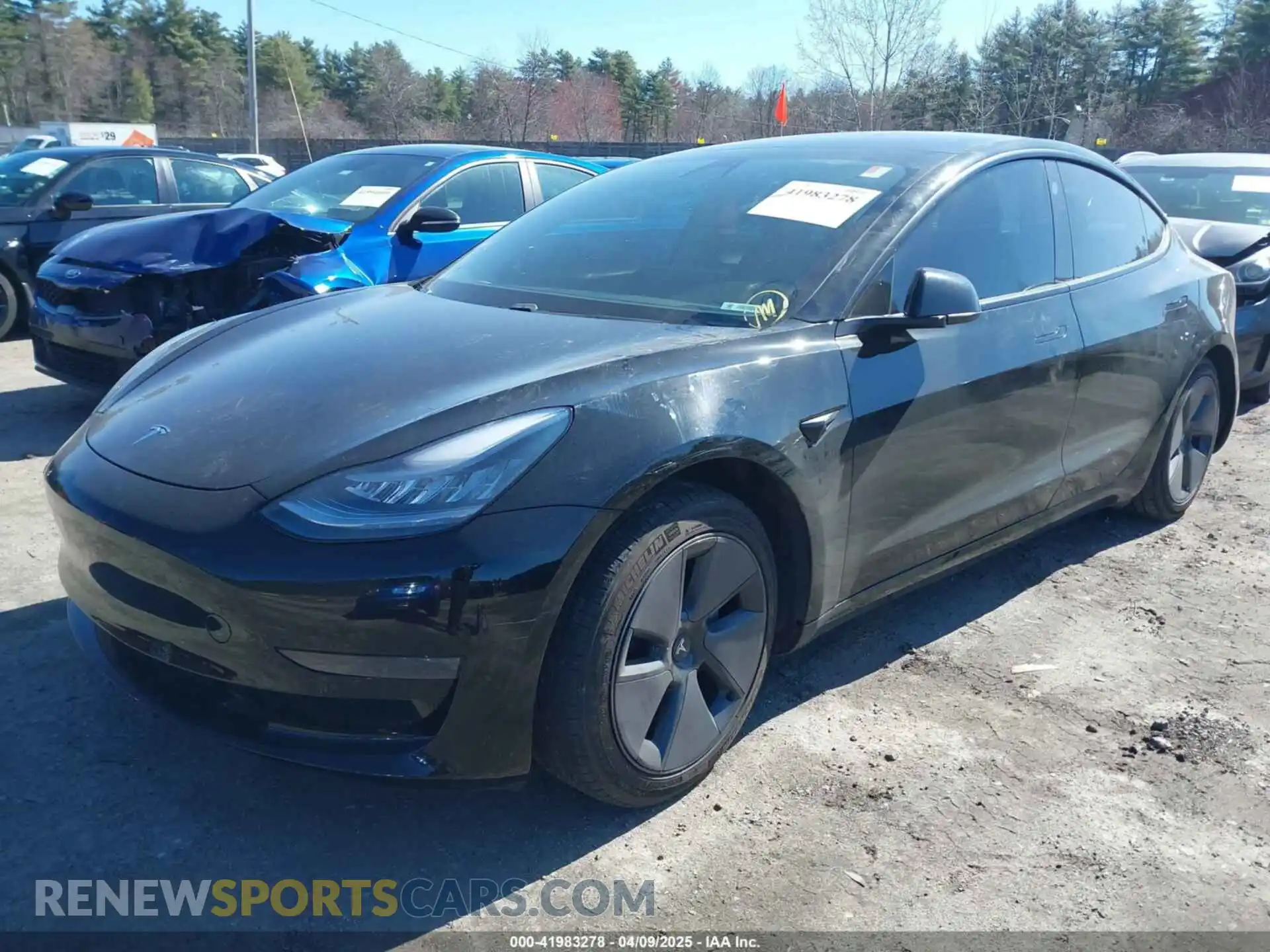 2 Photograph of a damaged car 5YJ3E1EA1MF851155 TESLA MODEL 3 2021