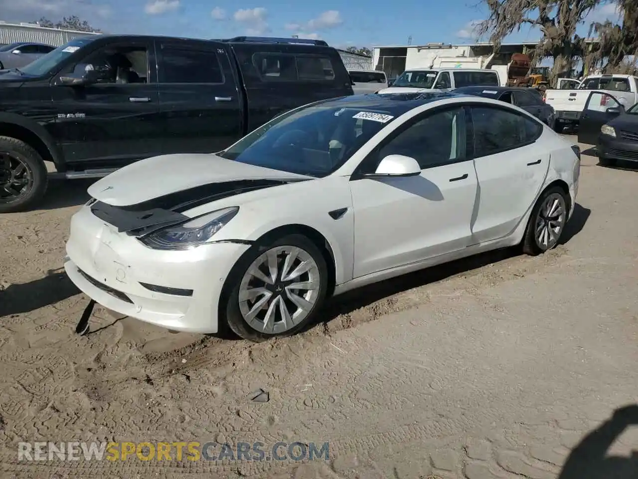 1 Фотография поврежденного автомобиля 5YJ3E1EA1MF856758 TESLA MODEL 3 2021