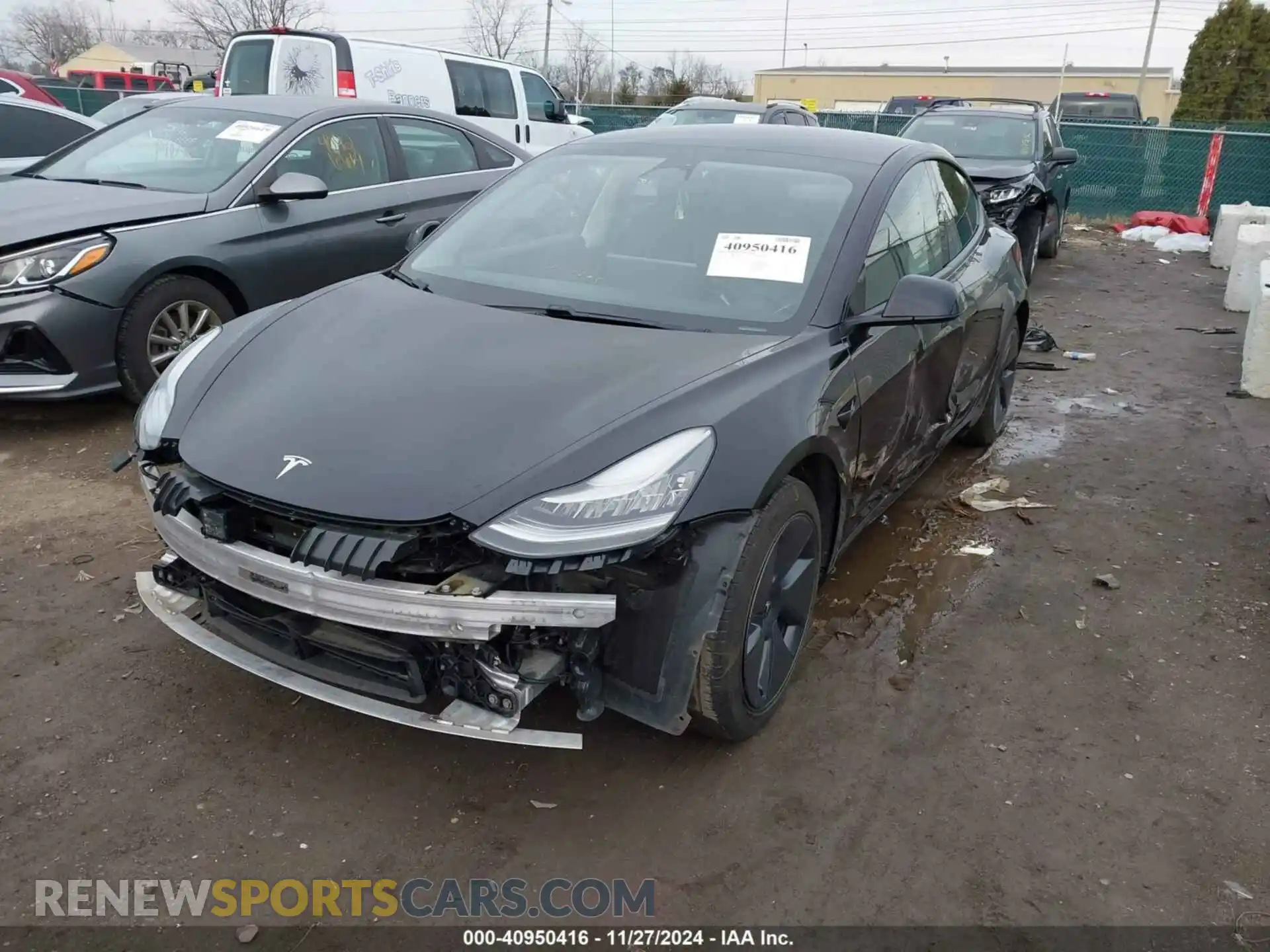 2 Photograph of a damaged car 5YJ3E1EA1MF859319 TESLA MODEL 3 2021