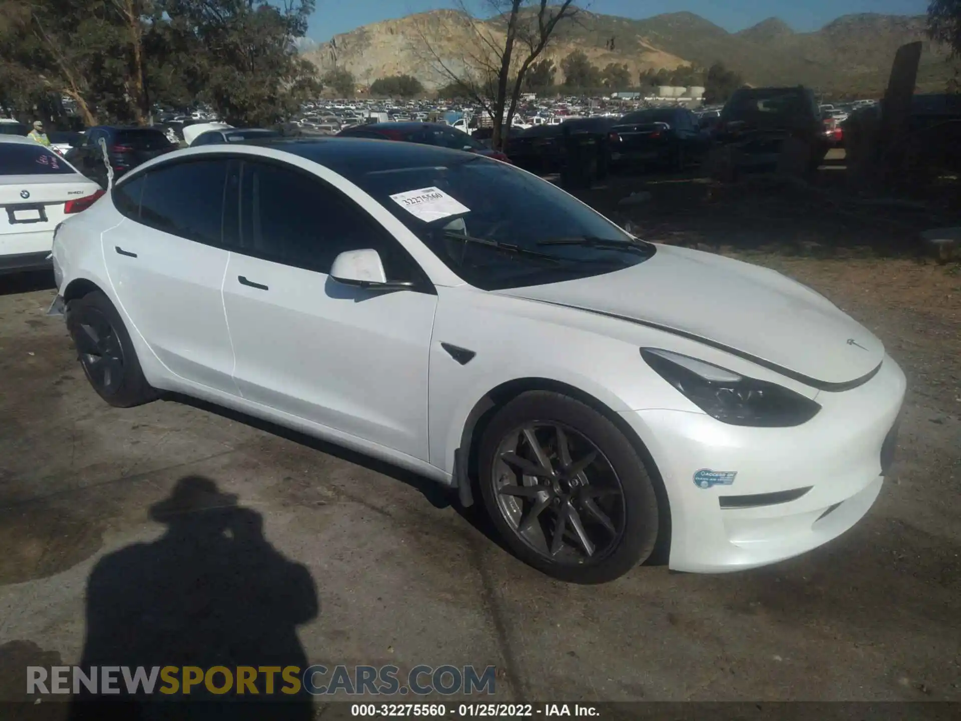 1 Photograph of a damaged car 5YJ3E1EA1MF874211 TESLA MODEL 3 2021