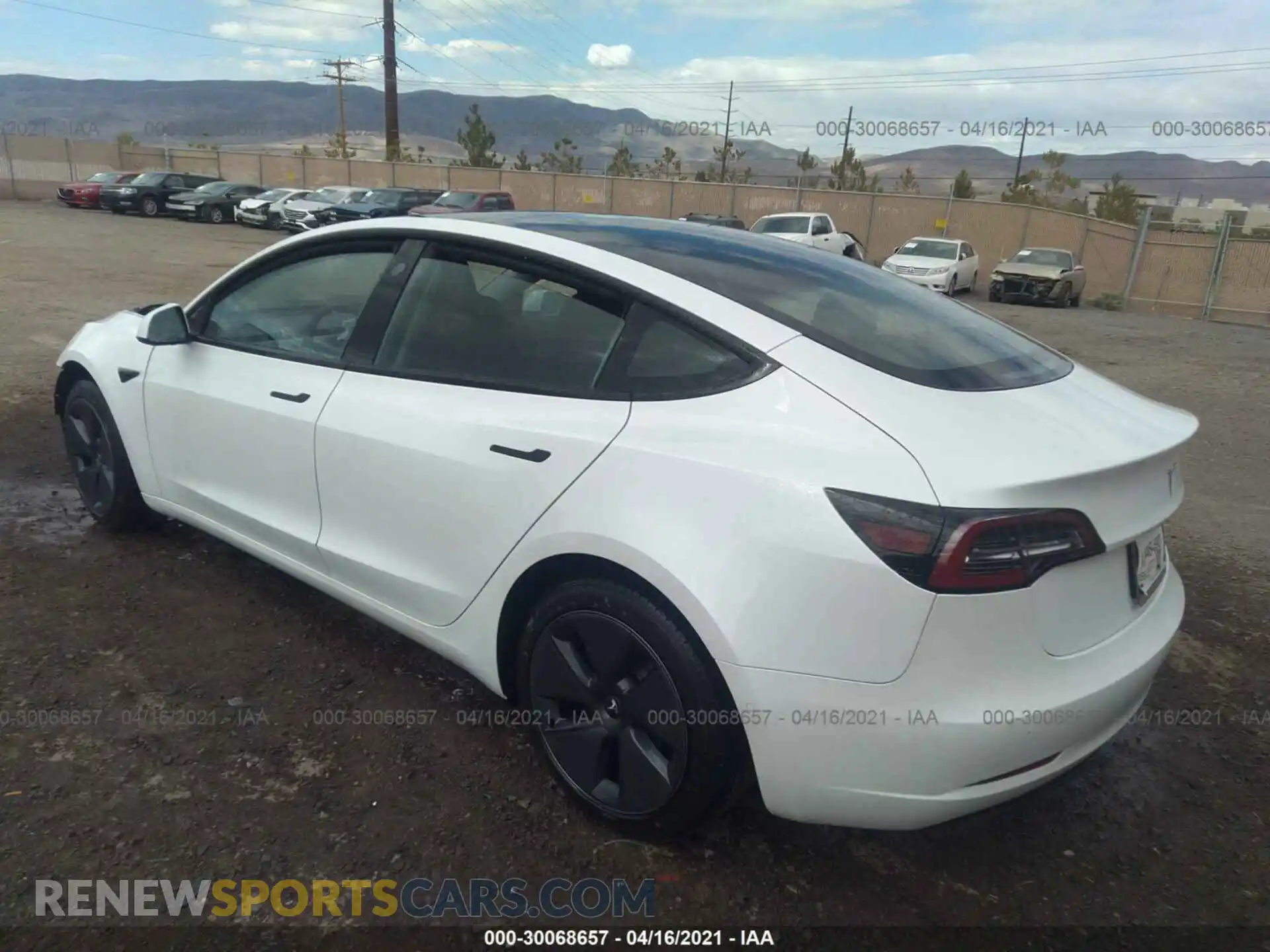 3 Photograph of a damaged car 5YJ3E1EA1MF878713 TESLA MODEL 3 2021
