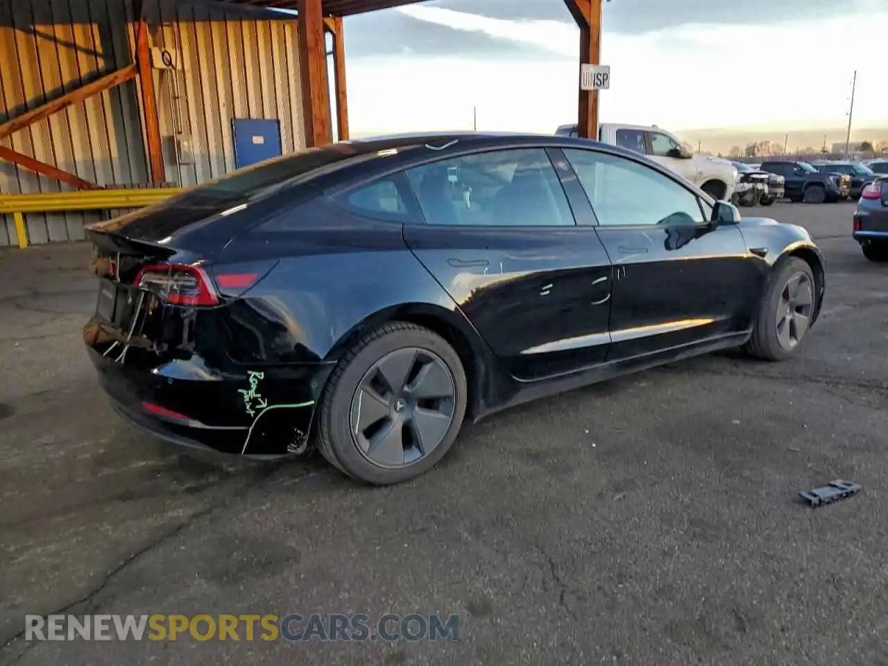 3 Photograph of a damaged car 5YJ3E1EA1MF907076 TESLA MODEL 3 2021