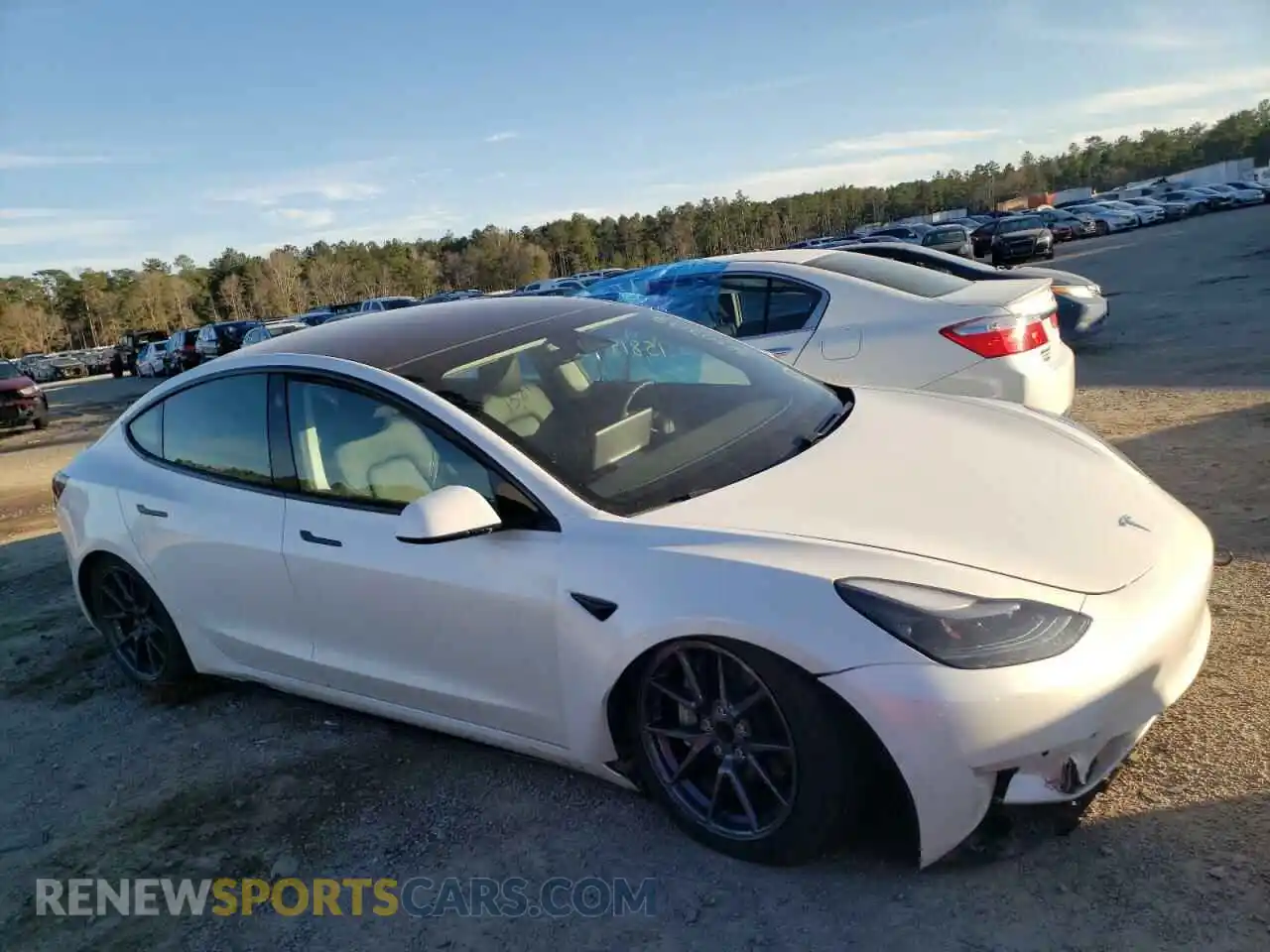 1 Photograph of a damaged car 5YJ3E1EA1MF914805 TESLA MODEL 3 2021