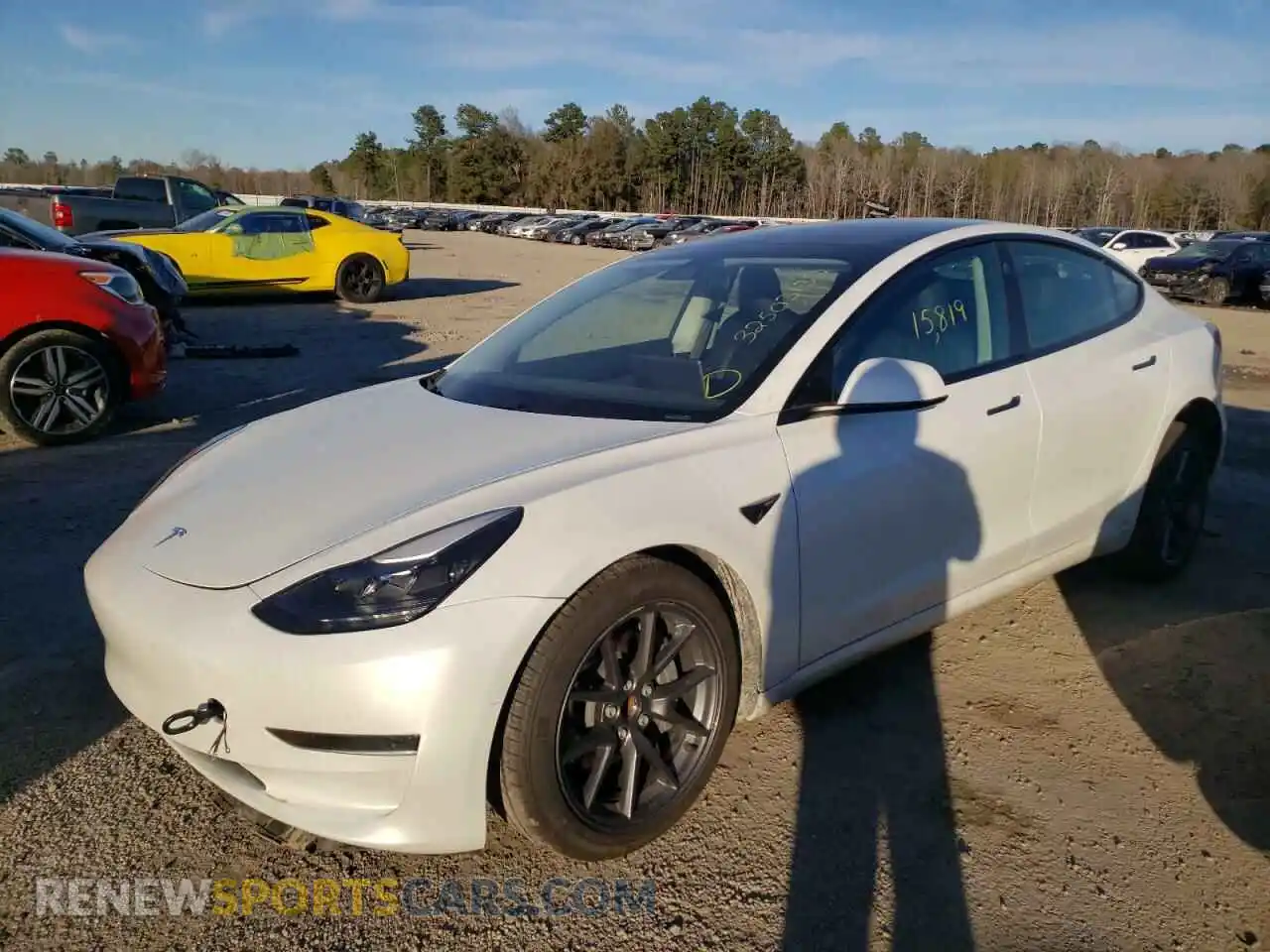 2 Photograph of a damaged car 5YJ3E1EA1MF914805 TESLA MODEL 3 2021