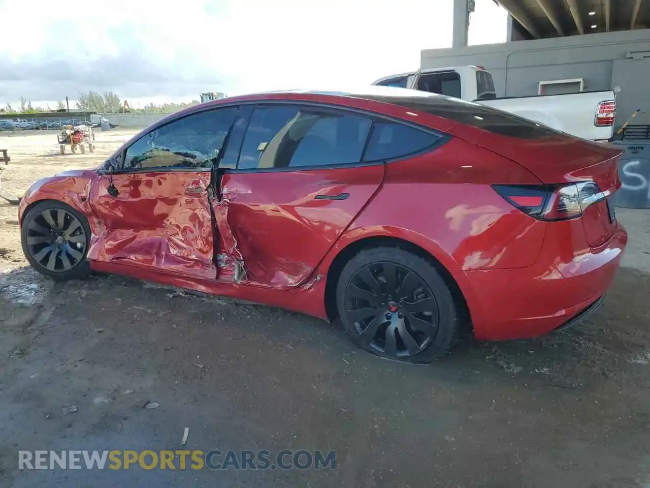 2 Photograph of a damaged car 5YJ3E1EA1MF921236 TESLA MODEL 3 2021