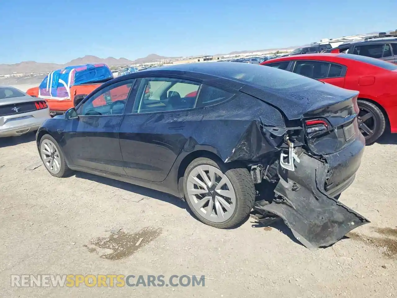 2 Photograph of a damaged car 5YJ3E1EA1MF930776 TESLA MODEL 3 2021