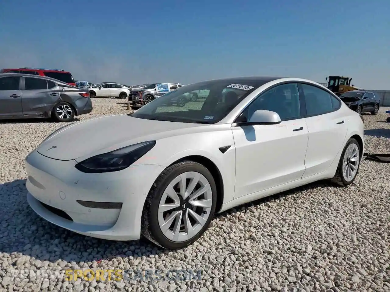 1 Photograph of a damaged car 5YJ3E1EA1MF936402 TESLA MODEL 3 2021