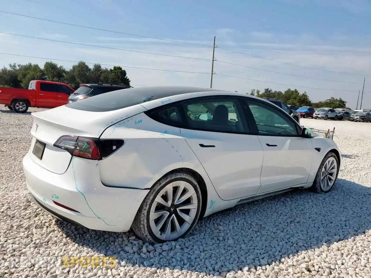 3 Photograph of a damaged car 5YJ3E1EA1MF936402 TESLA MODEL 3 2021