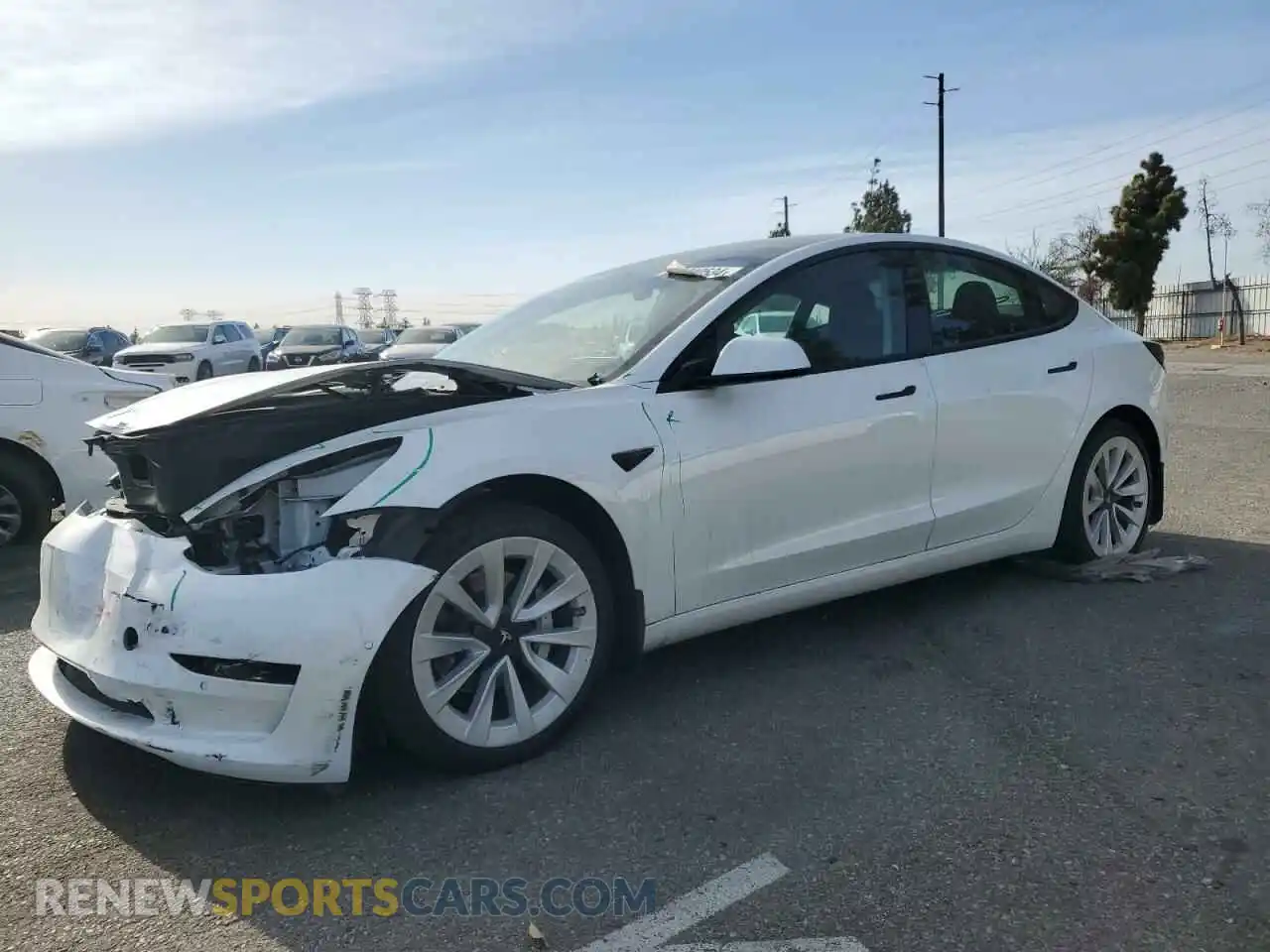 1 Photograph of a damaged car 5YJ3E1EA1MF941549 TESLA MODEL 3 2021