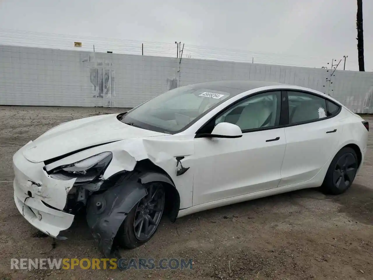 1 Photograph of a damaged car 5YJ3E1EA1MF942989 TESLA MODEL 3 2021