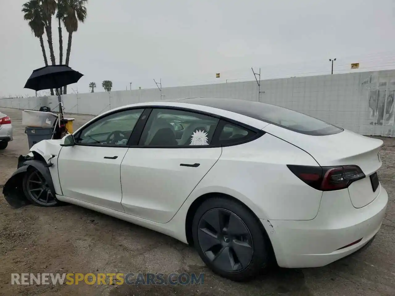 2 Photograph of a damaged car 5YJ3E1EA1MF942989 TESLA MODEL 3 2021