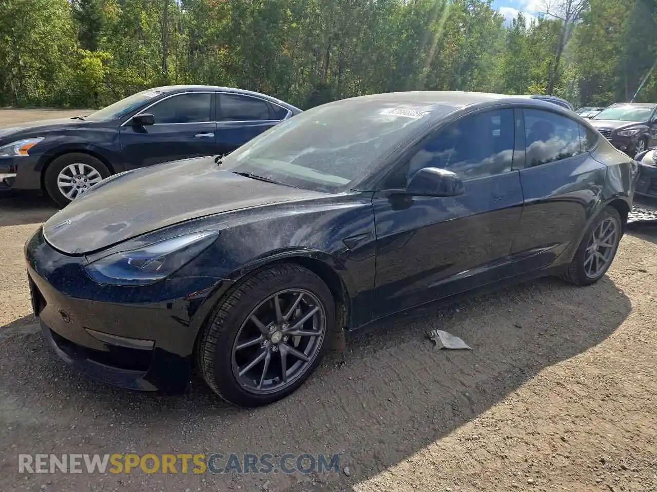 1 Photograph of a damaged car 5YJ3E1EA1MF973031 TESLA MODEL 3 2021