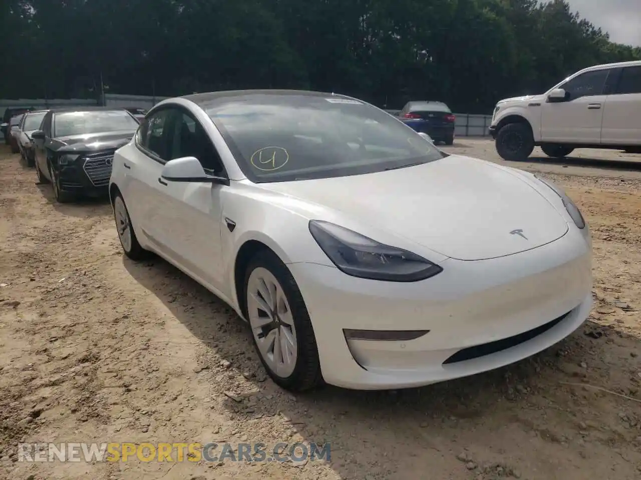 1 Photograph of a damaged car 5YJ3E1EA1MF990850 TESLA MODEL 3 2021