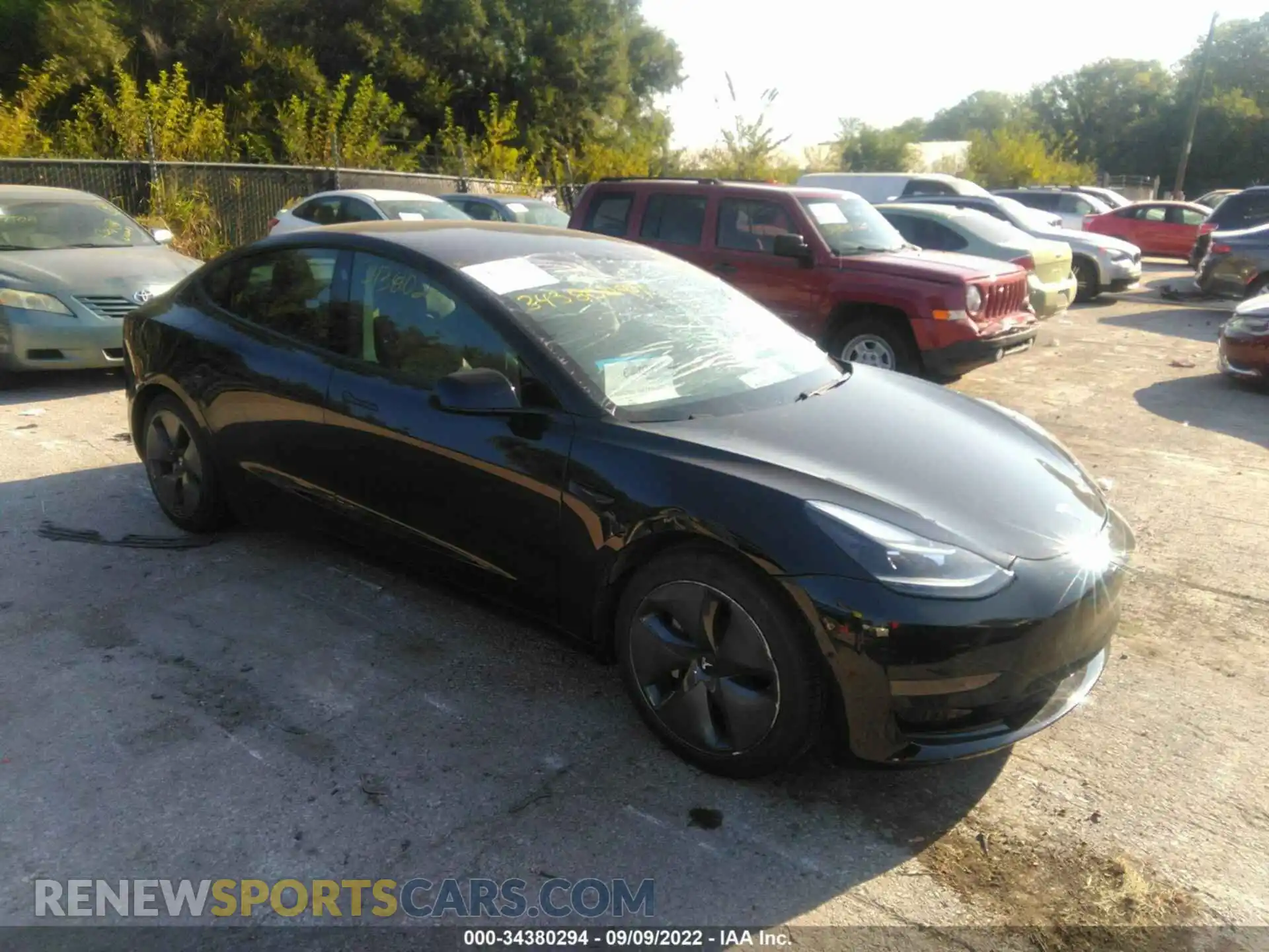1 Photograph of a damaged car 5YJ3E1EA1MF991397 TESLA MODEL 3 2021