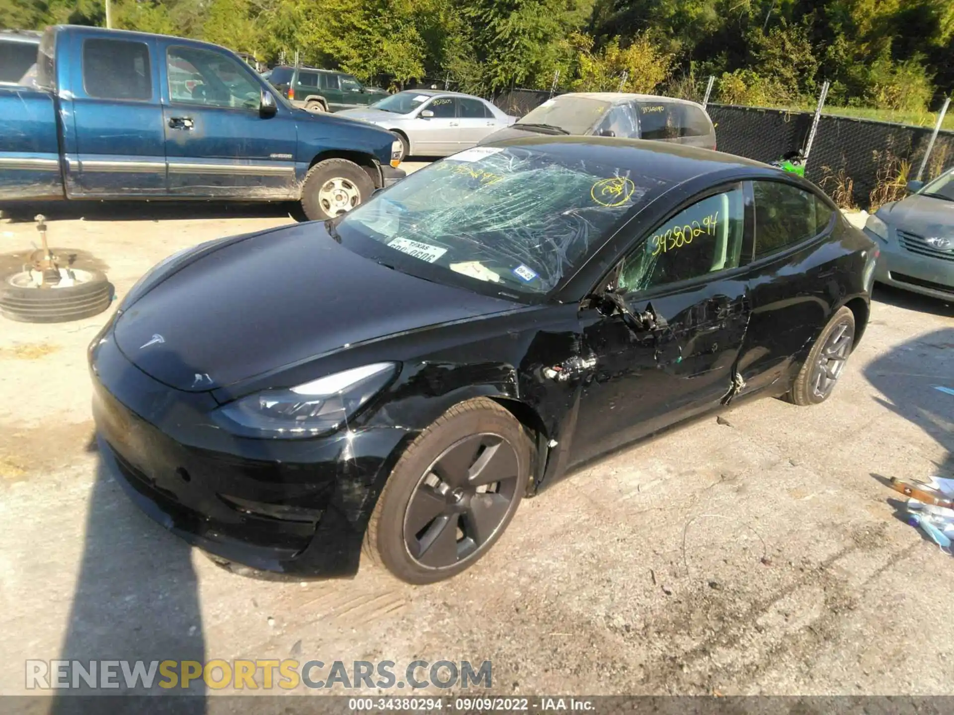 2 Photograph of a damaged car 5YJ3E1EA1MF991397 TESLA MODEL 3 2021