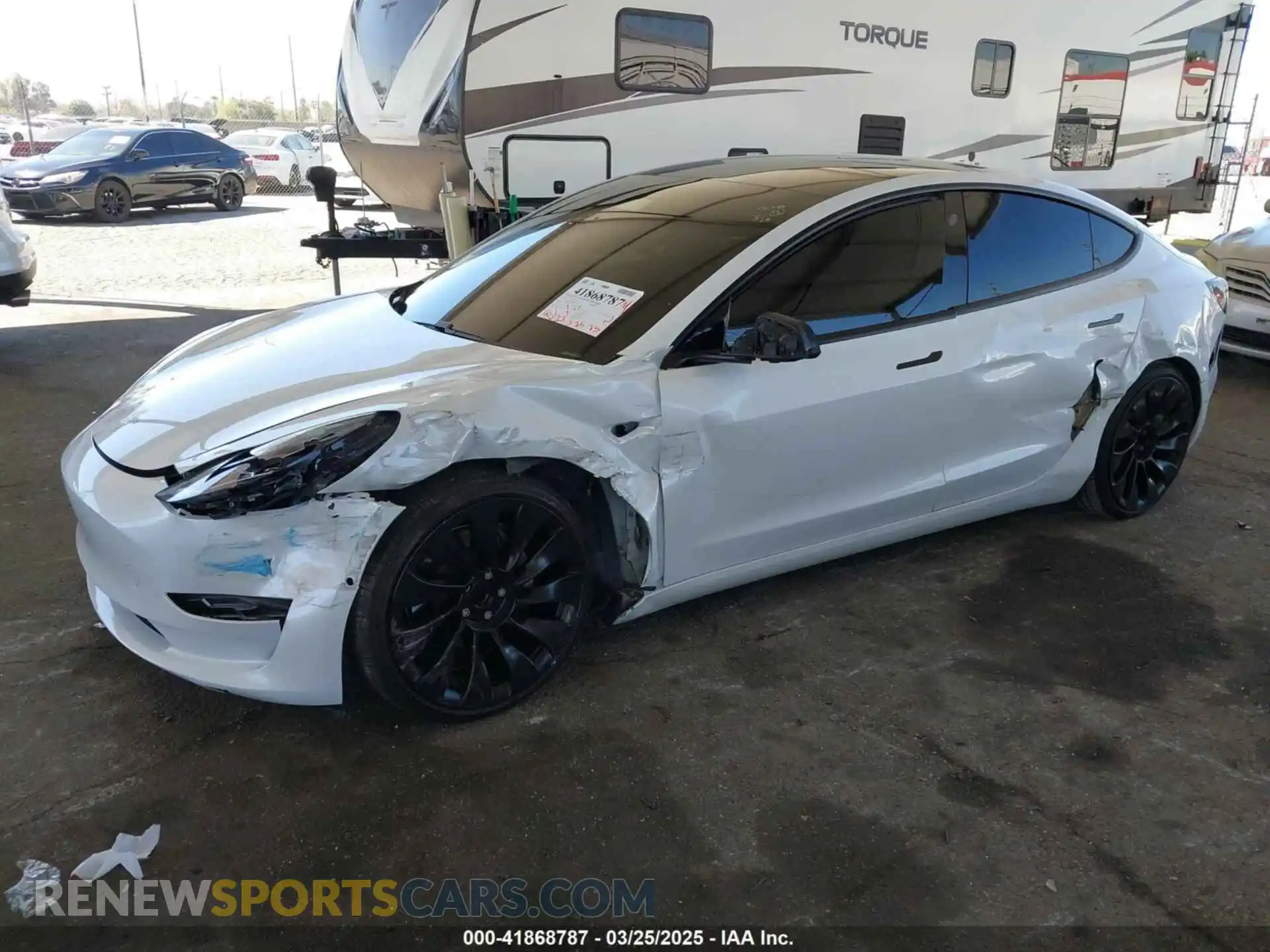 2 Photograph of a damaged car 5YJ3E1EA1MF997104 TESLA MODEL 3 2021