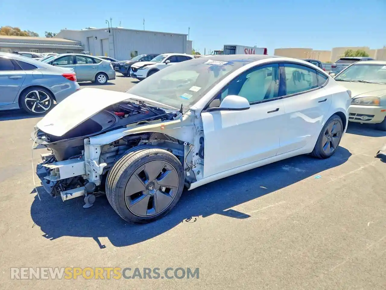 1 Фотография поврежденного автомобиля 5YJ3E1EA2MF019016 TESLA MODEL 3 2021