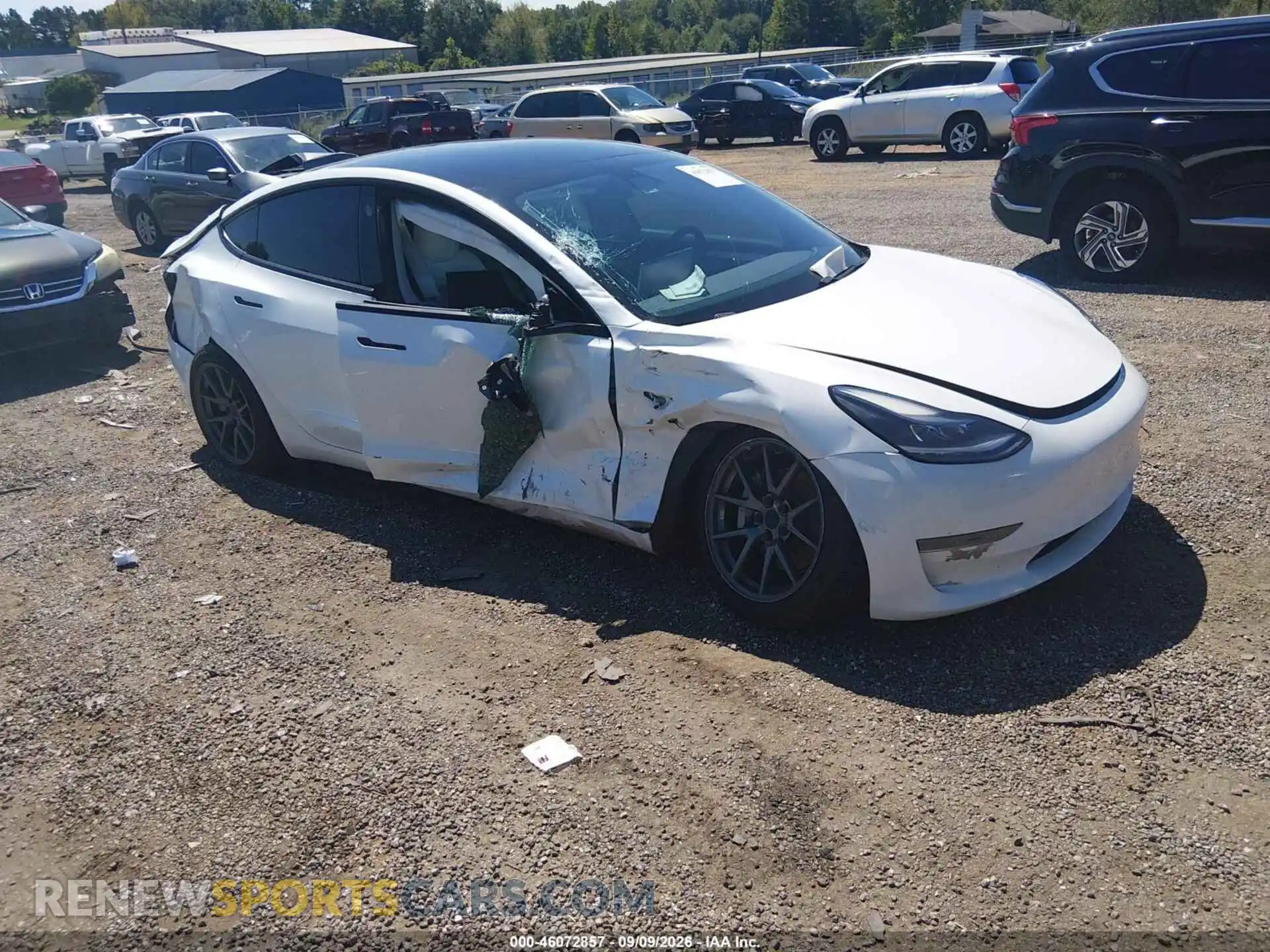 1 Photograph of a damaged car 5YJ3E1EA2MF047253 TESLA MODEL 3 2021