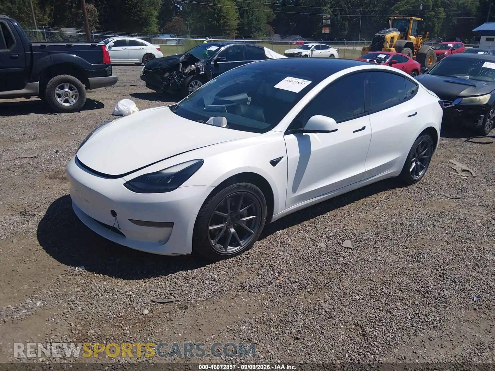 2 Photograph of a damaged car 5YJ3E1EA2MF047253 TESLA MODEL 3 2021