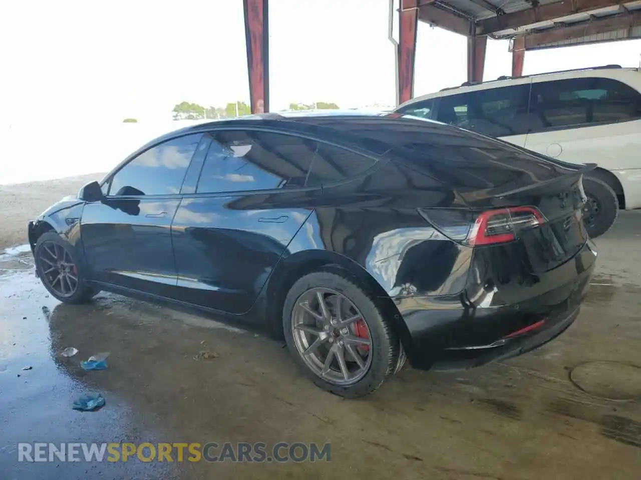 2 Photograph of a damaged car 5YJ3E1EA2MF048564 TESLA MODEL 3 2021