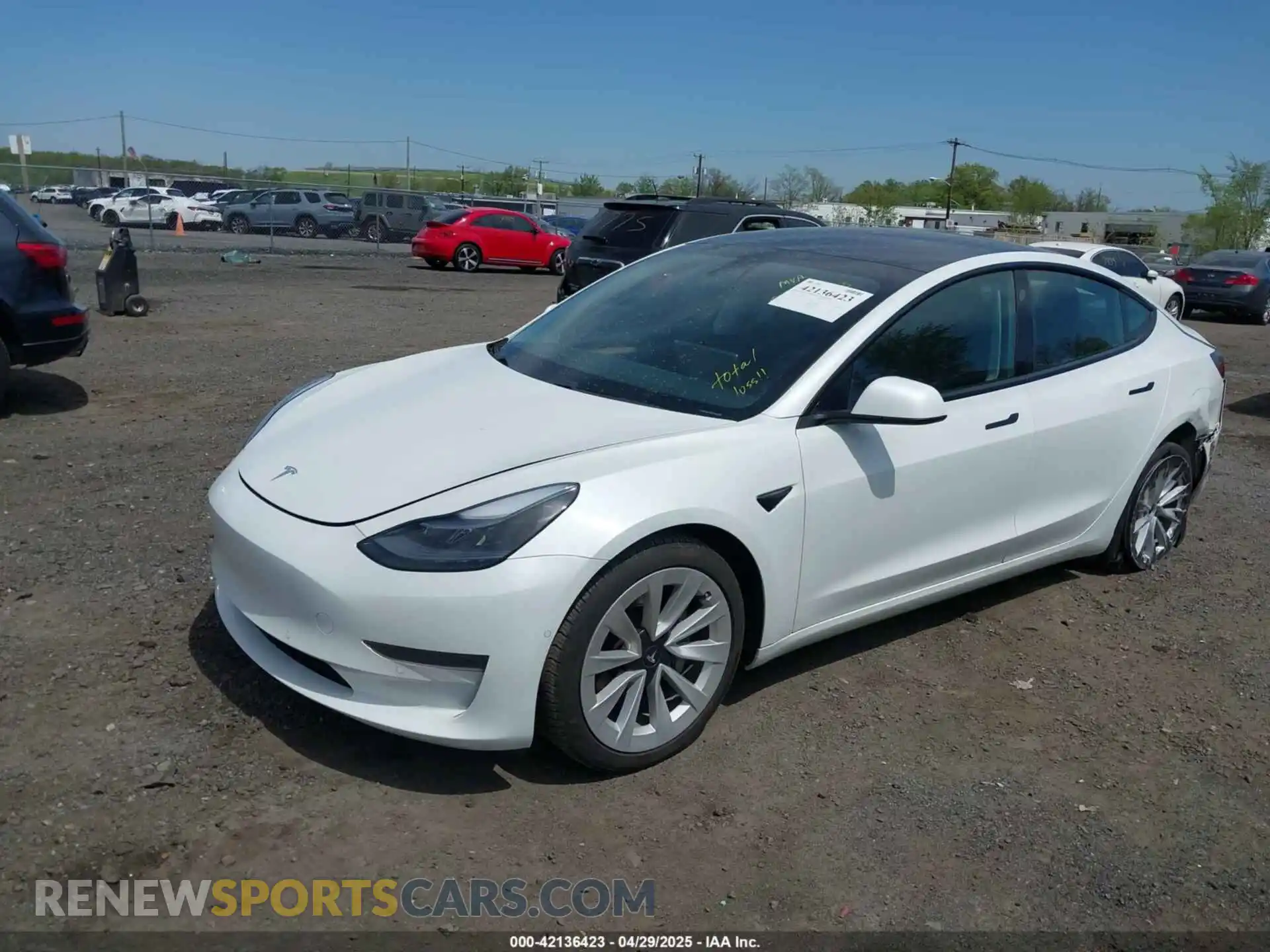 2 Photograph of a damaged car 5YJ3E1EA2MF063761 TESLA MODEL 3 2021