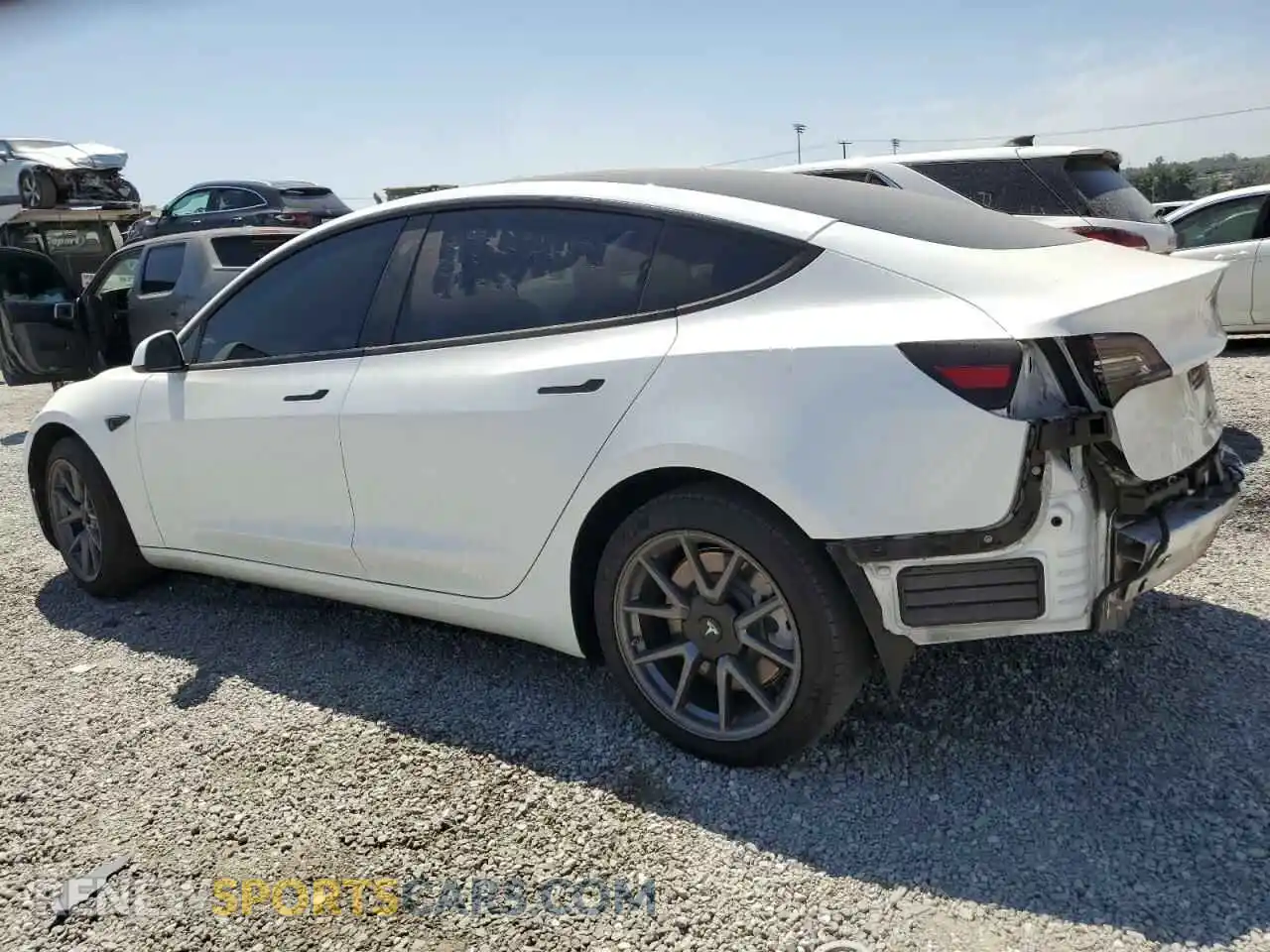2 Photograph of a damaged car 5YJ3E1EA2MF070659 TESLA MODEL 3 2021