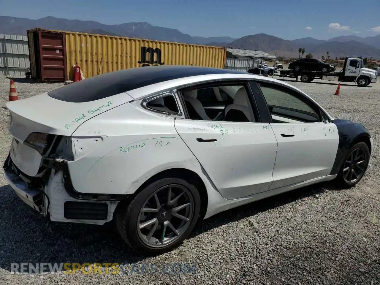 3 Photograph of a damaged car 5YJ3E1EA2MF070659 TESLA MODEL 3 2021