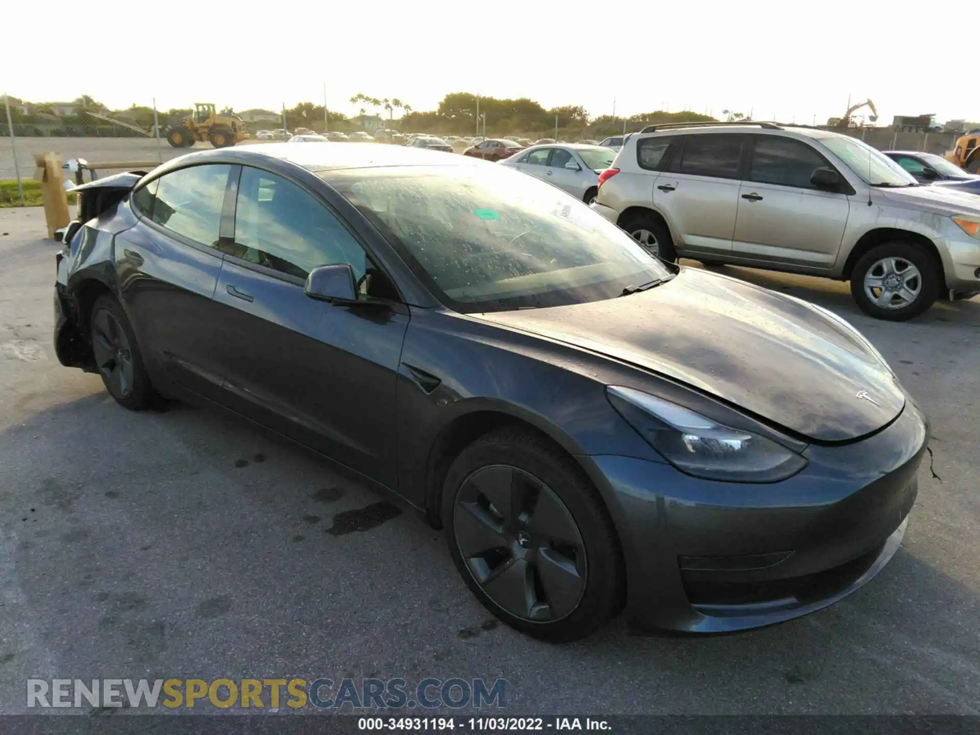1 Photograph of a damaged car 5YJ3E1EA2MF083976 TESLA MODEL 3 2021