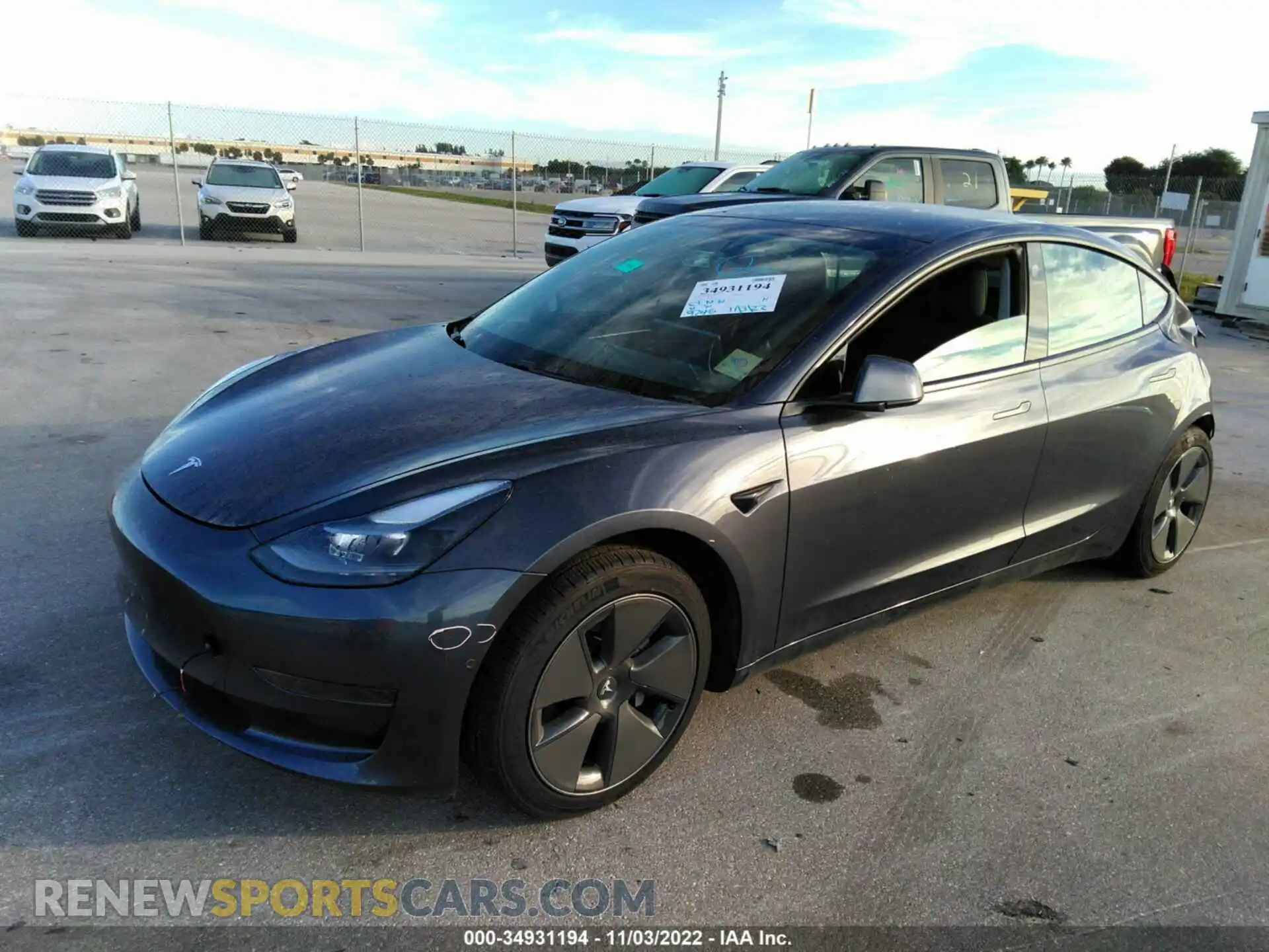 2 Photograph of a damaged car 5YJ3E1EA2MF083976 TESLA MODEL 3 2021