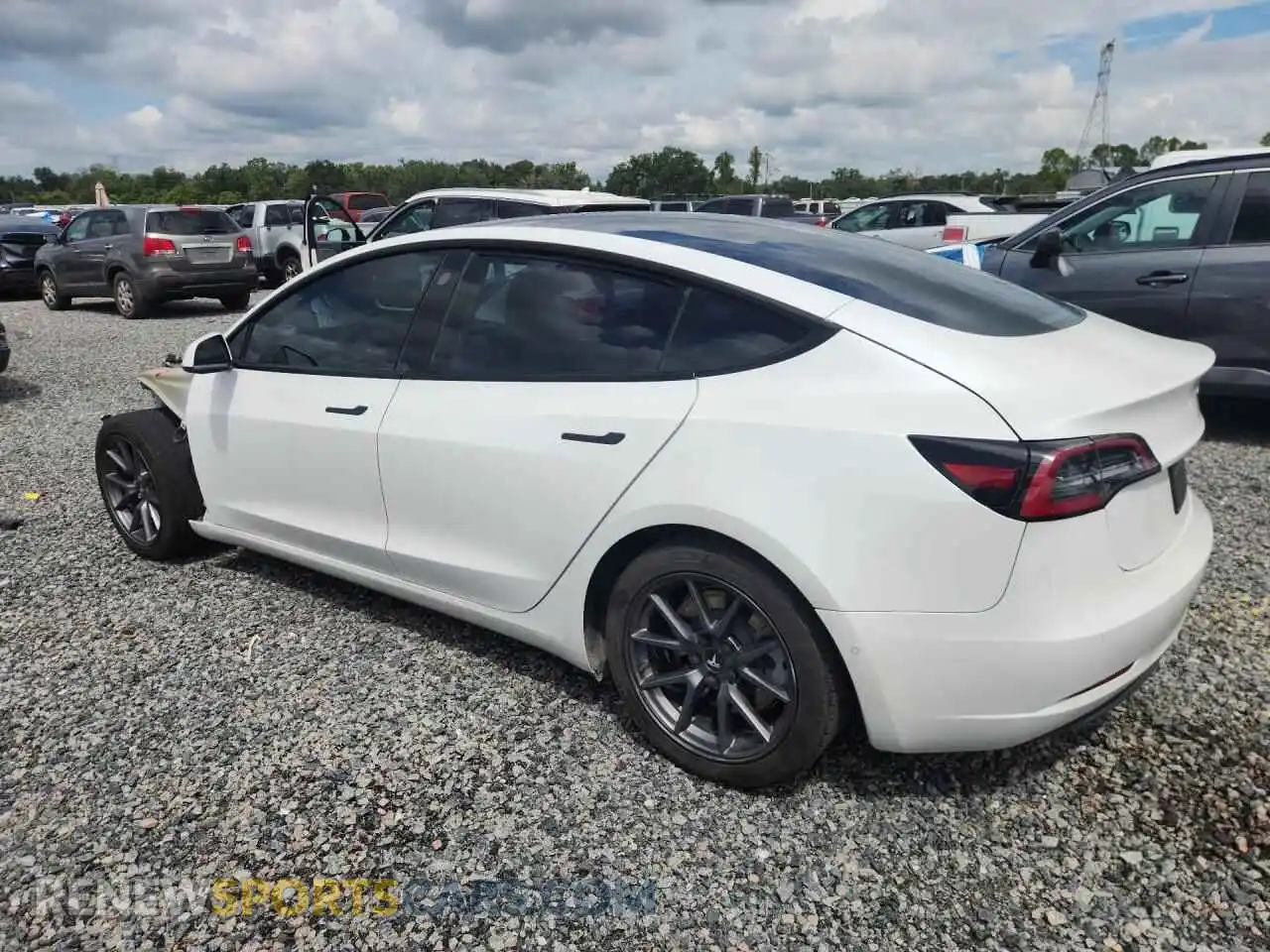 2 Photograph of a damaged car 5YJ3E1EA2MF086781 TESLA MODEL 3 2021