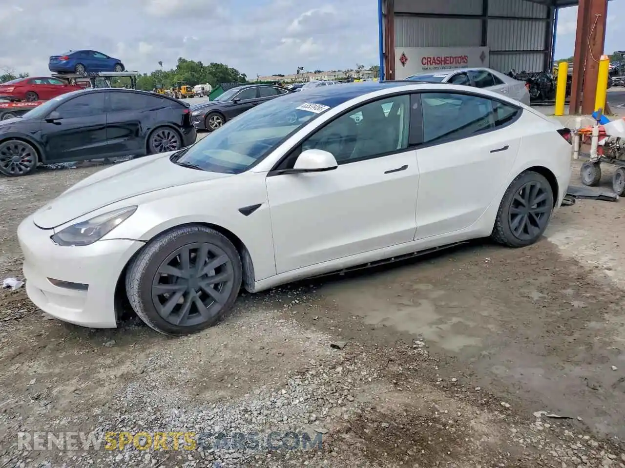 1 Photograph of a damaged car 5YJ3E1EA2MF086893 TESLA MODEL 3 2021