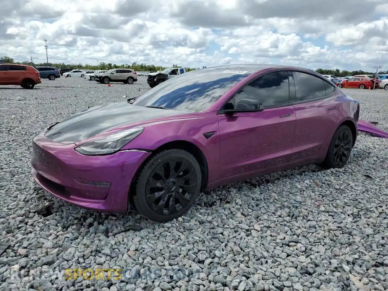 1 Photograph of a damaged car 5YJ3E1EA2MF089356 TESLA MODEL 3 2021