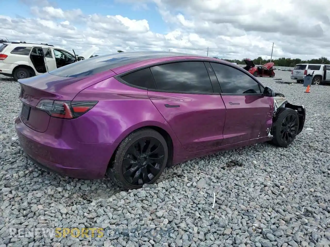 3 Photograph of a damaged car 5YJ3E1EA2MF089356 TESLA MODEL 3 2021