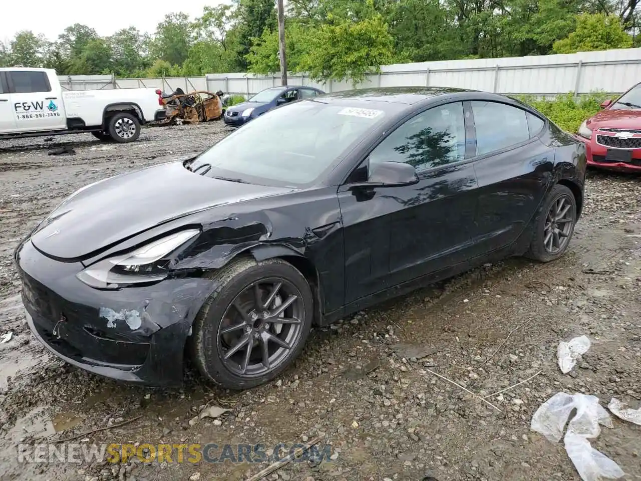 1 Photograph of a damaged car 5YJ3E1EA2MF090328 TESLA MODEL 3 2021