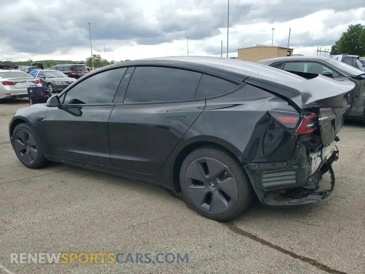 2 Photograph of a damaged car 5YJ3E1EA2MF091740 TESLA MODEL 3 2021