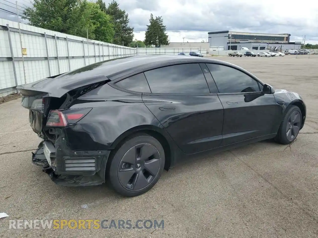 3 Photograph of a damaged car 5YJ3E1EA2MF091740 TESLA MODEL 3 2021