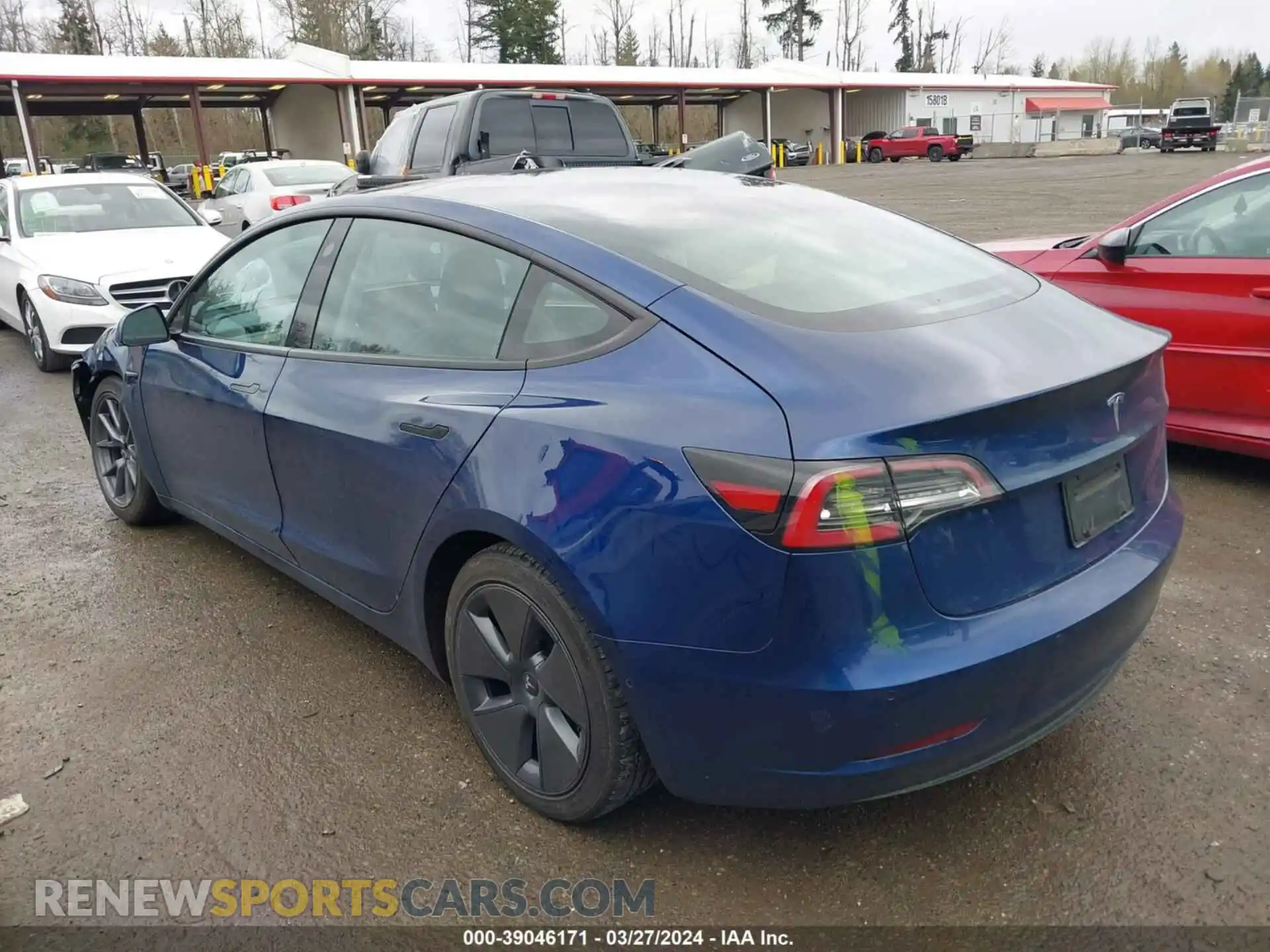 3 Photograph of a damaged car 5YJ3E1EA2MF091785 TESLA MODEL 3 2021