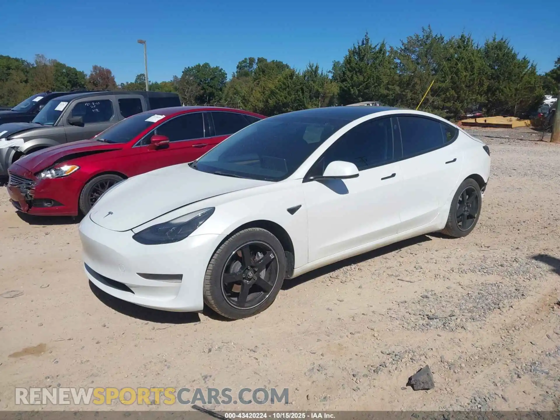2 Photograph of a damaged car 5YJ3E1EA2MF096419 TESLA MODEL 3 2021