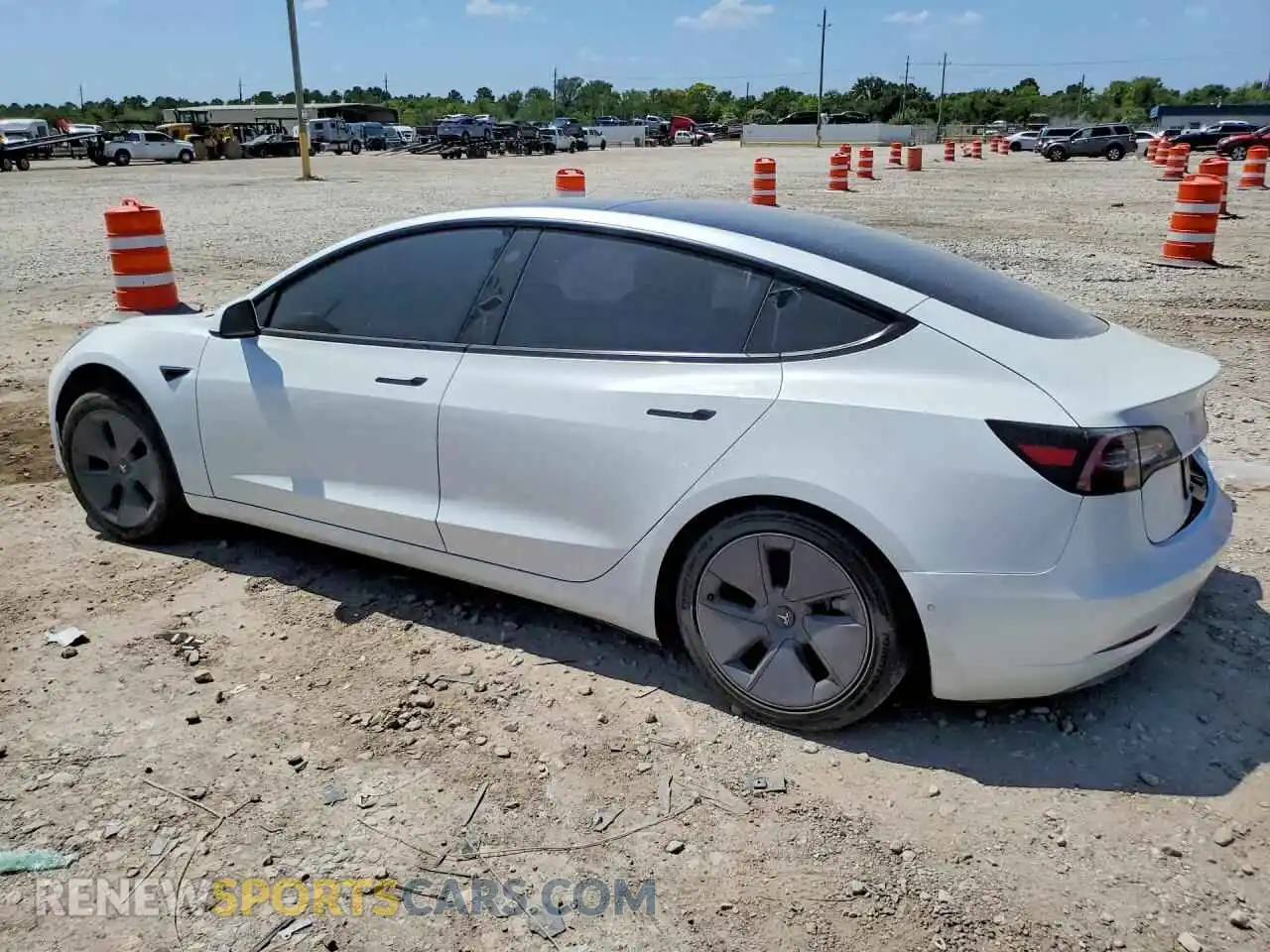 2 Photograph of a damaged car 5YJ3E1EA2MF097005 TESLA MODEL 3 2021