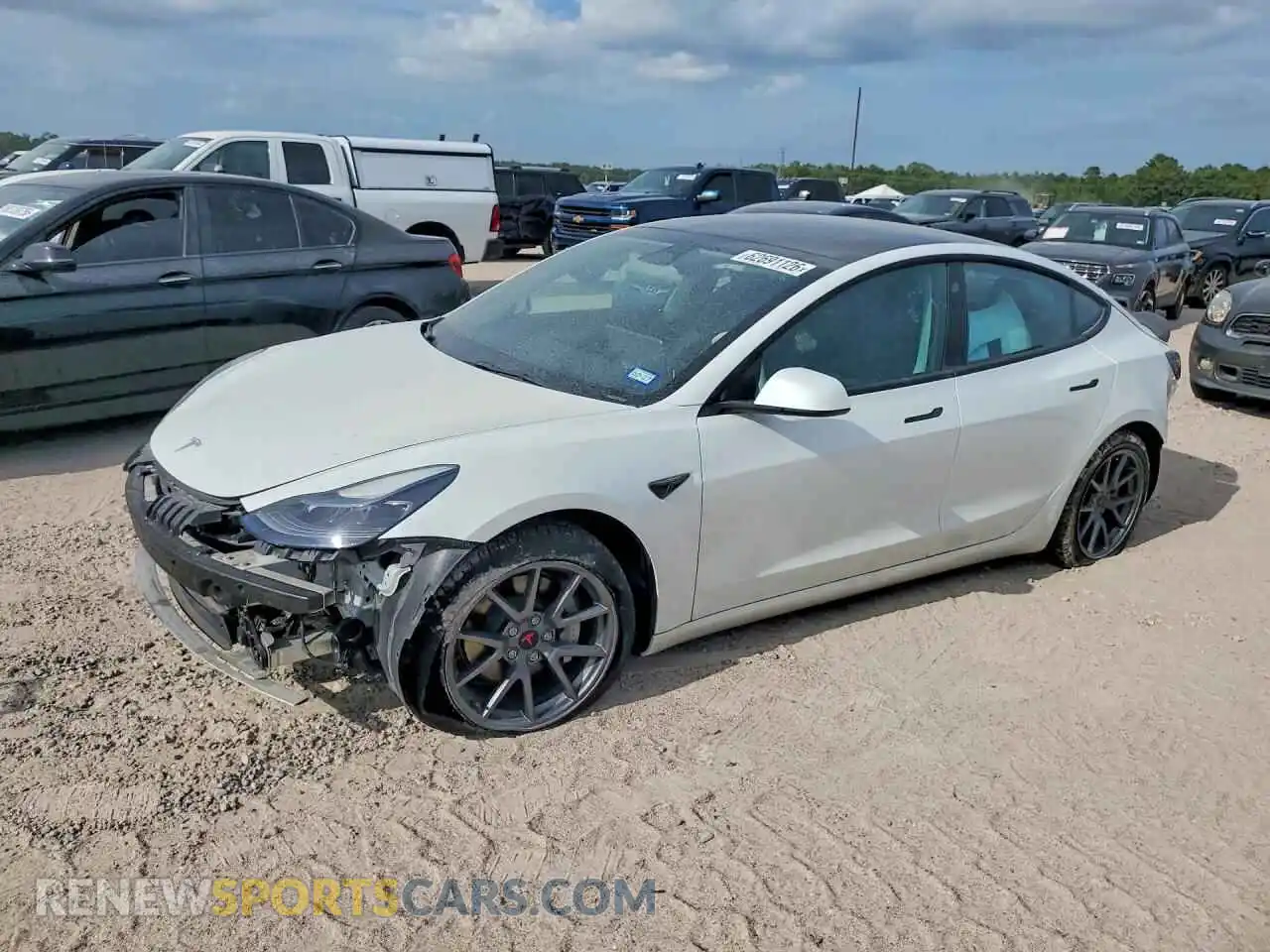 1 Фотография поврежденного автомобиля 5YJ3E1EA2MF097473 TESLA MODEL 3 2021