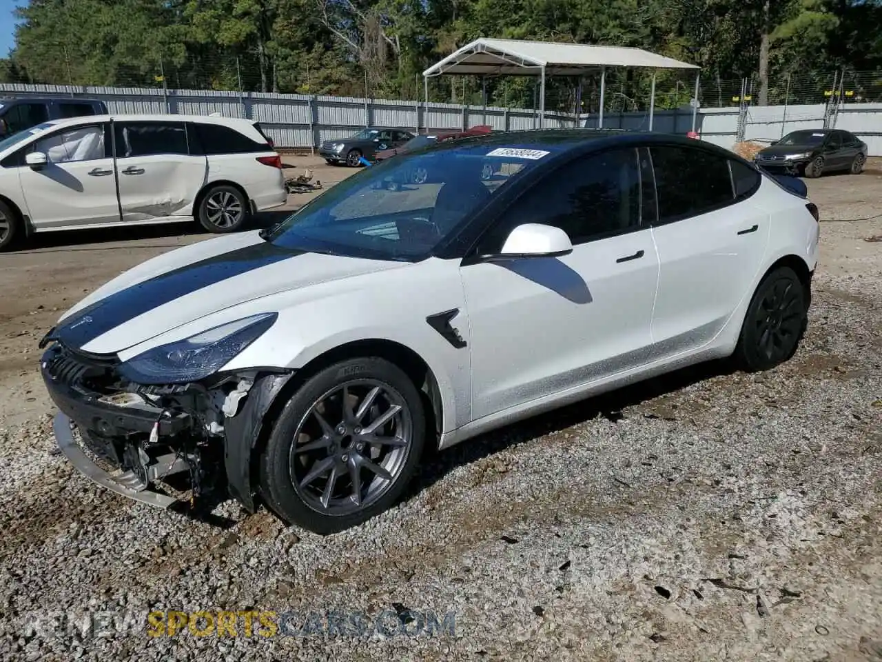 1 Photograph of a damaged car 5YJ3E1EA2MF098140 TESLA MODEL 3 2021