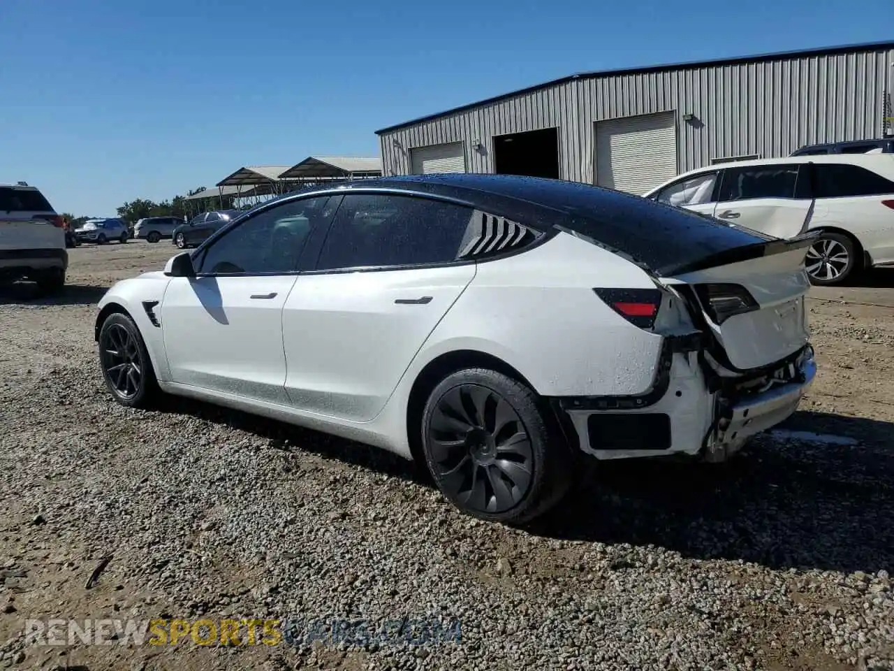 2 Photograph of a damaged car 5YJ3E1EA2MF098140 TESLA MODEL 3 2021
