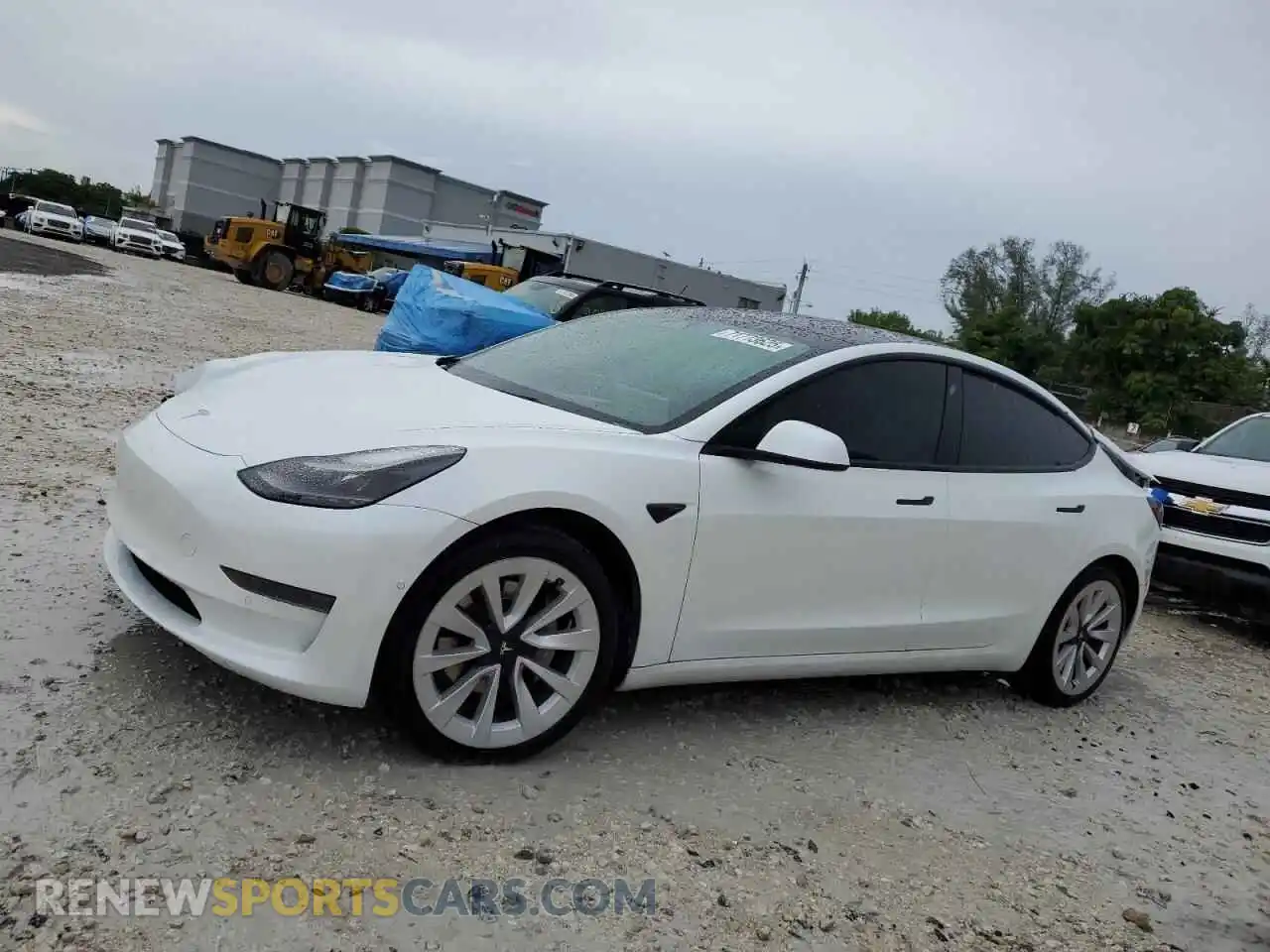 1 Photograph of a damaged car 5YJ3E1EA2MF098543 TESLA MODEL 3 2021