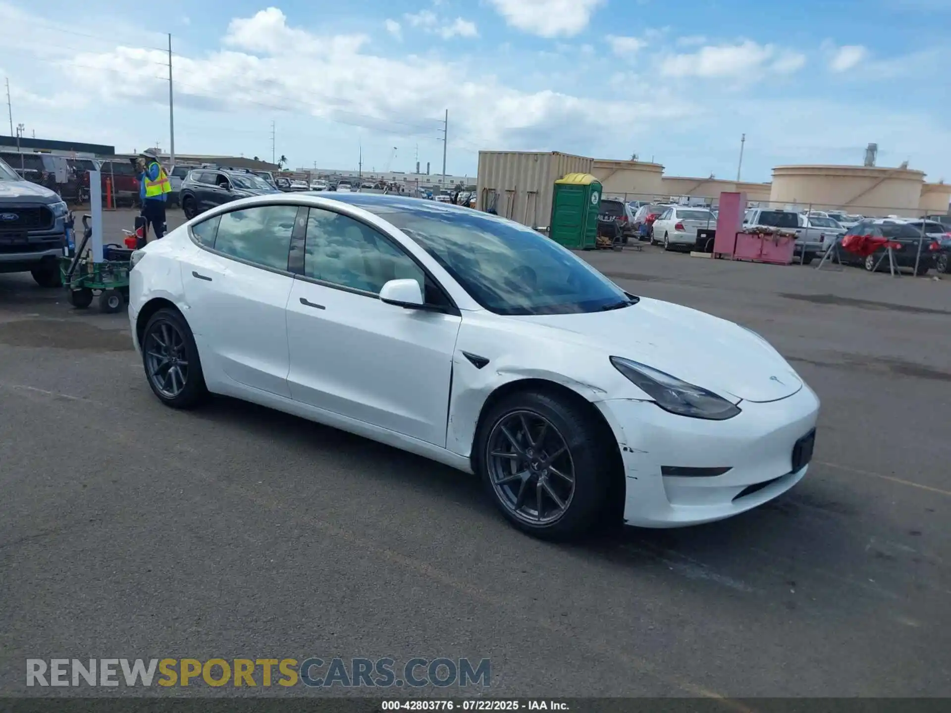 1 Photograph of a damaged car 5YJ3E1EA2MF100789 TESLA MODEL 3 2021