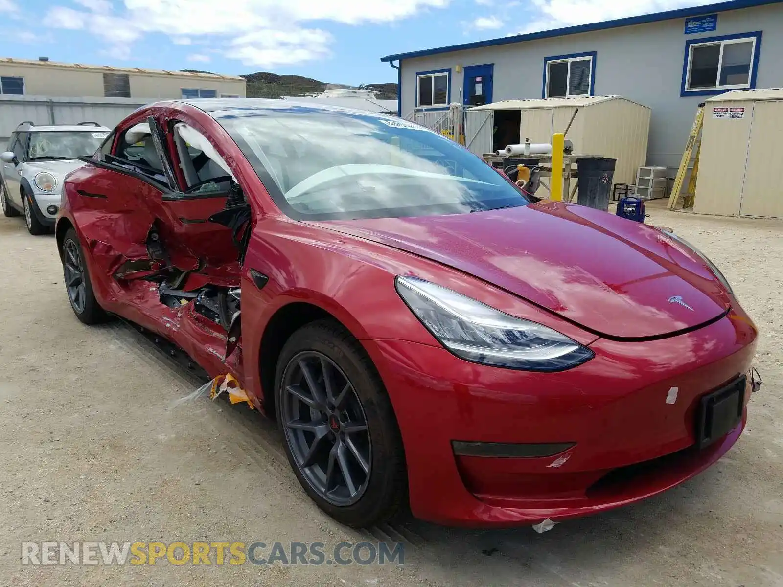 1 Photograph of a damaged car 5YJ3E1EA2MF838270 TESLA MODEL 3 2021